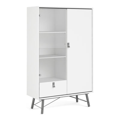 Ry China cabinet 1 door + 1 glass door + 1 drawer