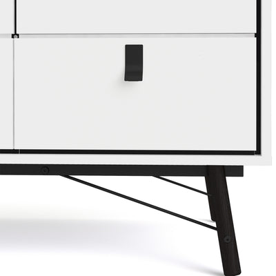 Ry Wardrobe 3 doors + 3 drawers Matt White