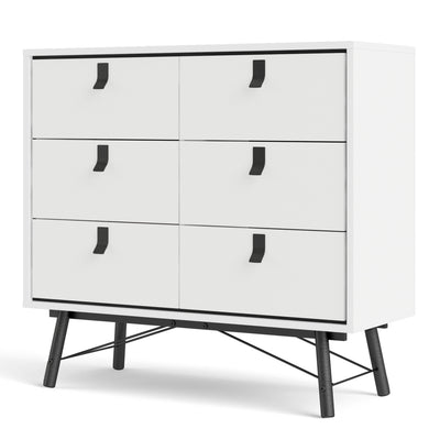 Ry Double chest of drawers 6 drawers Matt White