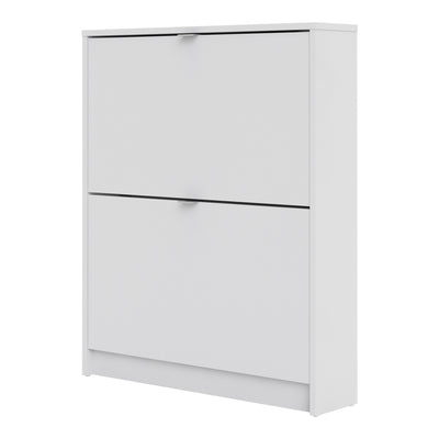 Shoe cabinet w. 2 tilting doors and 1 layer