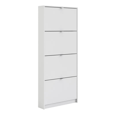 Shoe cabinet w. 4 tilting doors and 1 layer