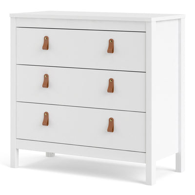 Barcelona Chest 3 drawers in White