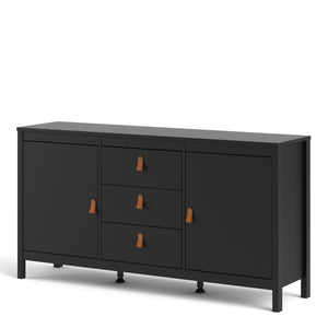Barcelona Sideboard 2 doors + 3 drawers in Matt Black
