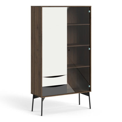 Fur China cabinet 1 door + 1 glass door + 2 drawers