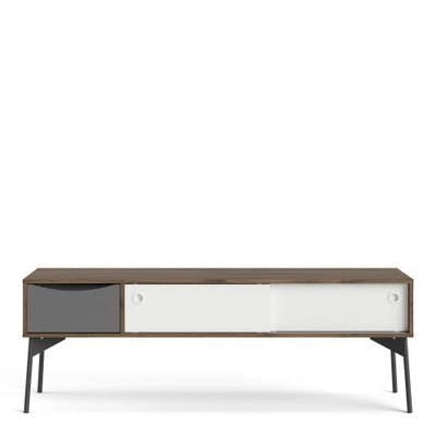 Fur TV-unit 2 sliding doors + 1 drawer