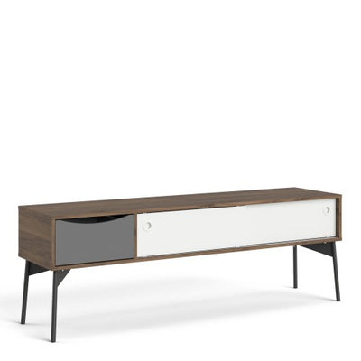Fur TV-unit 2 sliding doors + 1 drawer