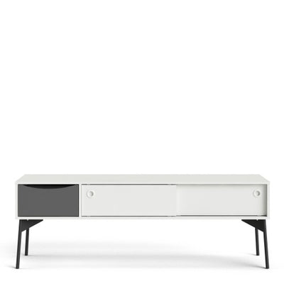 Fur TV-unit 2 sliding doors + 1 drawer