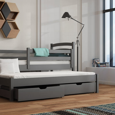 Wooden Bed Feliks Trundle and Storage