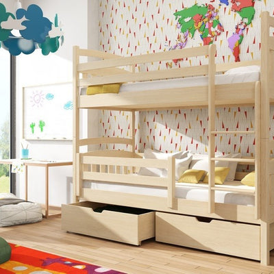 Wooden Bunk Bed Gabi with Storage