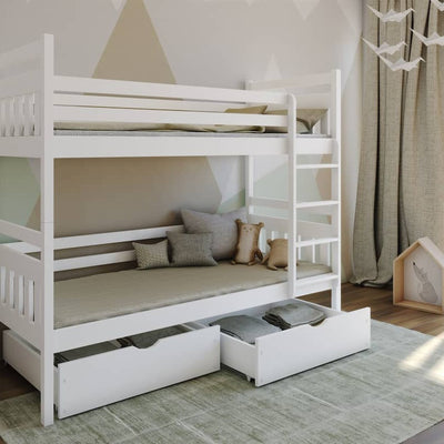 Wooden Bunk Bed Adas with Storage