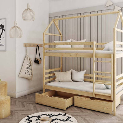 Wooden Bunk Bed Alex With Storage