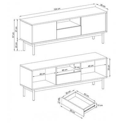 Basic TV Cabinet 154cm