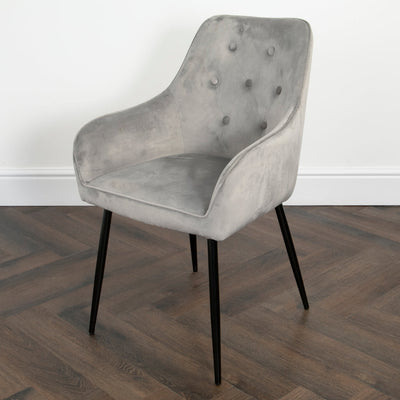 Chesterfield Grey Dining Chairs (set of 2)