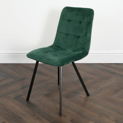 Squared Green Dining Chairs (set of 2)
