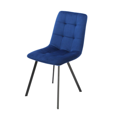 Squared Navy Blue Dining Chairs (set of 2)
