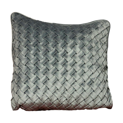 Woven Grey Velvet Cushion Cover