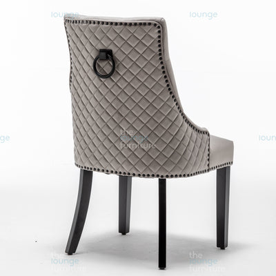 Cambridge Round Knocker Chair -  Shadow Edition - Light Grey