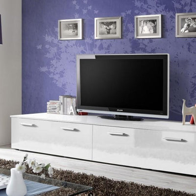 Duo TV Cabinet in White Gloss