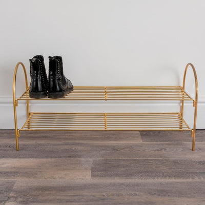 Gold Shoe Rack