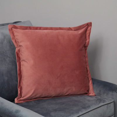 Rose Velvet Cushion - Feather Filled