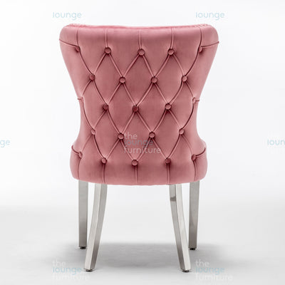 Florence Button Back Chair - Blush Pink
