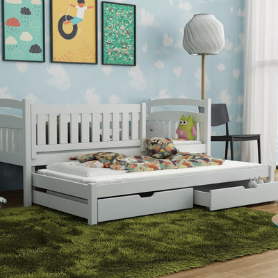 Wooden Bed Galaxy with Trundle and Storage