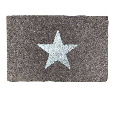 Grey Glitter Star Doormat