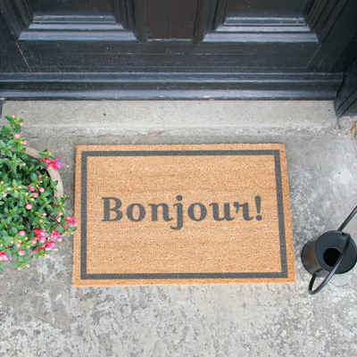 Bonjour Grey Doormat