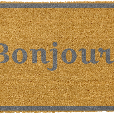 Bonjour Grey Doormat