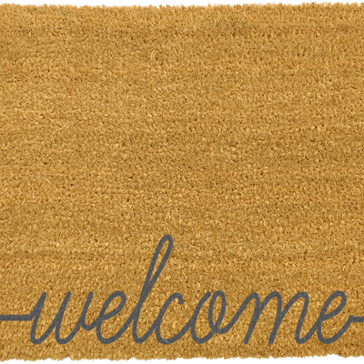 Welcome Scribble Grey Doormat