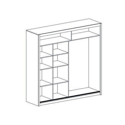 Havana ID-12 Sliding Door Wardrobe 203cm in White Matt