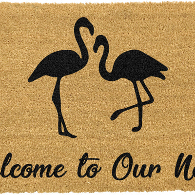 Welcome To Our Nest Flamingo Doormat