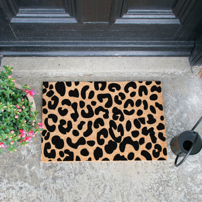 Leopard print doormat