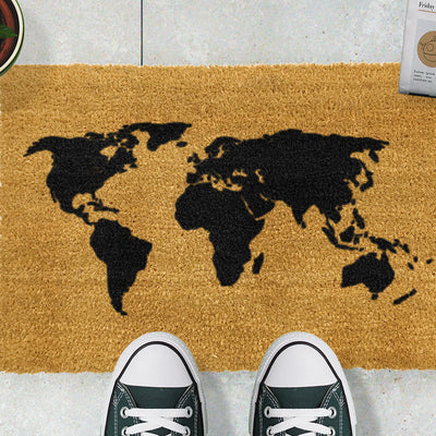 World Map Doormat