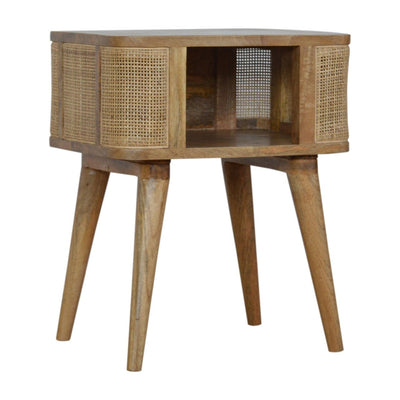 Woven Open Slot Bedside Table