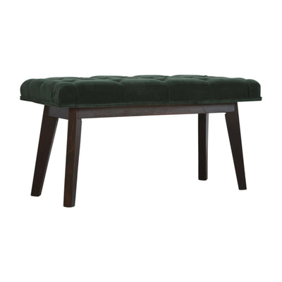Emerald Velvet Hallway Bench