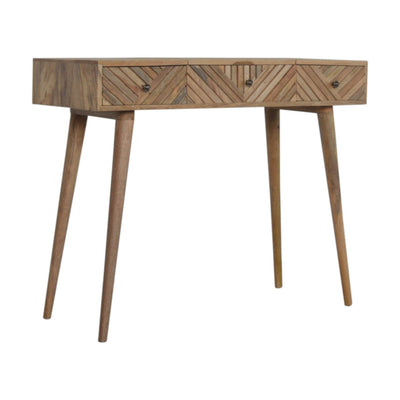 Line Carving Dressing Table with Foldable Mirror