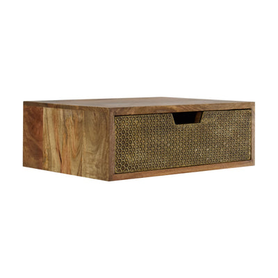 Wall Mounted Honeycomb Brass-plated Bedside