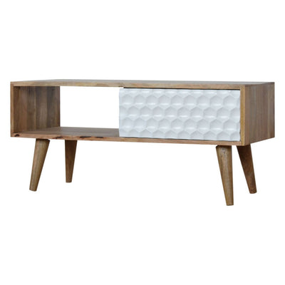 Honeycomb Carved Sliding Door Media Unit