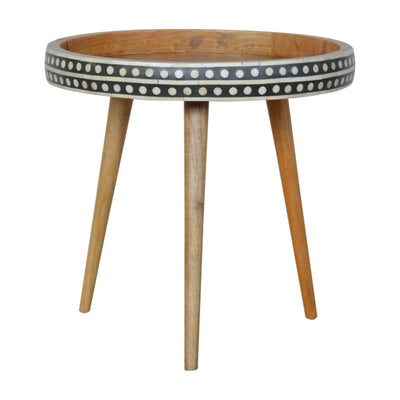 Large Patterned Nordic Style End Table