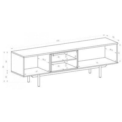 Inox Large TV Cabinet