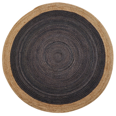 Milano Soft Jute Rug with Light Grey Centre - 200cm Diameter