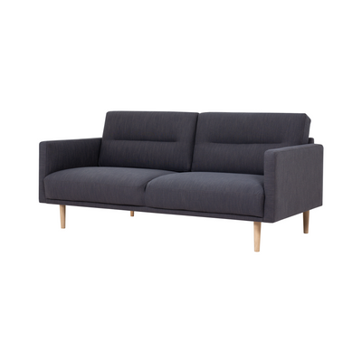 Larvik 2.5 Seater Sofa - Soul 380 Antracit, Oak Legs