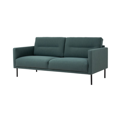 Larvik 2.5 Seater Sofa - Soul 383 Dark Green, Black Legs