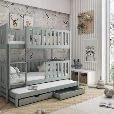 Lea Bunk Bed with Trundle and Storage
