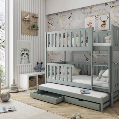 Lea Bunk Bed with Trundle and Storage
