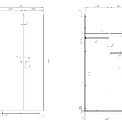 Modico MC-01 Hinged Wardrobe