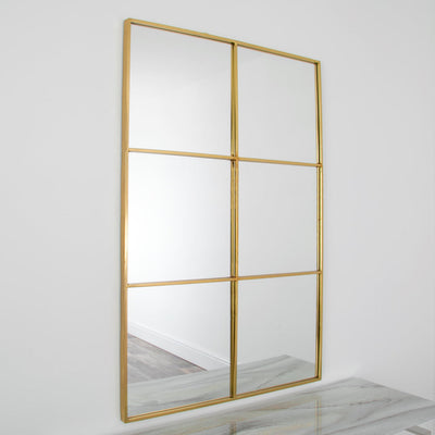 Manhattan Window Gold Mirror (120x80cm)