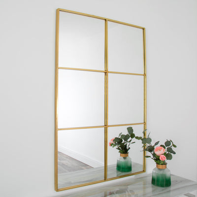 Manhattan Window Gold Mirror (120x80cm)