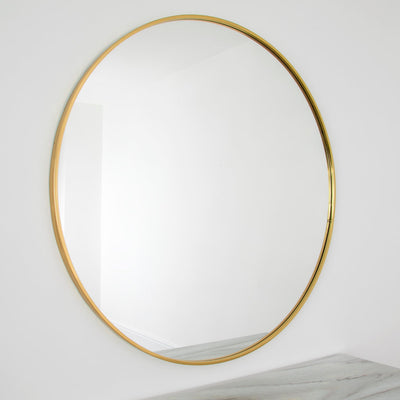 Gold Manhattan Round Mirror - Large